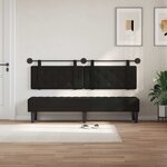vidaXL Tête de lit suspendue Noir Simili cuir