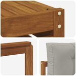 vidaXL Ensemble de canapés d'extérieur 9 Pièces Gris Naturel et Clair