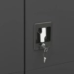 vidaXL Armoire à casiers Anthracite 90x40x180 cm Acier