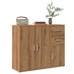 vidaXL Buffet chêne artisanal 91x29 5x75 cm bois d'ingénierie