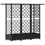 vidaXL Lit Élevé avec Treillis et Toit Noir 164 x 40 x 121 cm PP