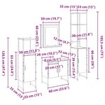 vidaXL Ensemble de mobilier de salle de bain avec stockage 4 Pièces Noir