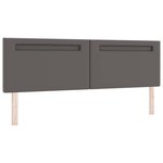 vidaXL Tête de lit avec des lumières à LED Gris 180 cm PVC