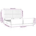 vidaXL Cadre de lit sans matelas gris clair 160x200 cm tissu