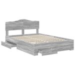 vidaXL Cadre de lit Gris Sonoma 140 x 190 cm Bois d'ingénierie