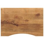 vidaXL Dessus de bureau avec courbe 80x50x2 5 cm manguier massif brut