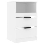 vidaXL Table de chevet Blanc Bois d'ingénierie