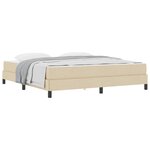 vidaXL Lit à ressorts avec matelas Crème 180 x 200 cm tissu