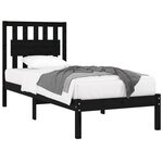 vidaXL Cadre de lit sans matelas noir bois massif