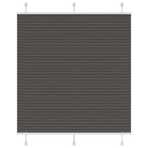 vidaXL Store plissé noir 115x100 cm largeur du tissu 114 4cm polyester