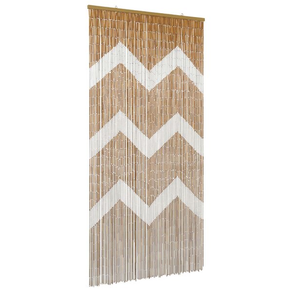 vidaXL Rideau de porte anti-insectes multicolore 200 x 100 cm Bambou