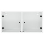 vidaXL Armoire murale avec portes en verre blanc 68 5x37x35 cm