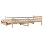 vidaXL Lit de jour avec gigogne et tiroirs sans matelas 90x190 cm
