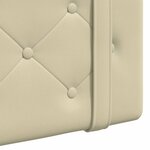 vidaXL Tête de lit suspendue Avec lumière LED Crème Simili cuir