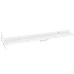 vidaXL Étagères murales 4 Pièces Blanc brillant 80x9x3 cm