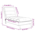vidaXL Chaise longue de massage avec coussins marron tissu