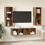 vidaXL Ensemble de meubles TV 3 Pièces Bois ancien 37 x 37 x 142.5 cm
