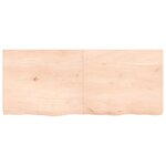vidaXL Étagère murale 120x50x(2-6) cm bois de chêne massif non traité