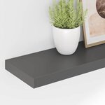 vidaXL Étagère murale flottante Gris brillant 80x23 5x3 8 cm MDF