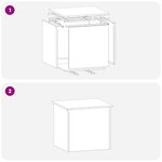 vidaXL Coffre de rangement extérieur - Argent - 55 x 50 5 x 50 cm - Inox