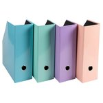 Lot De 2 Porte-revues Aquarel Dos 100 Mm - A4 - Couleurs Assorties - X 8 - Exacompta