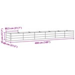 vidaXL Jardinière Ivoire 480 x 80 x 45 cm Acier