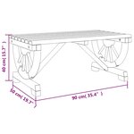 vidaXL Table basse de jardin 90x50x40 cm bois de sapin massif
