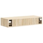 vidaXL Table d'appoint murale Chêne Sonoma 87 5 x 34 5 x 17 cm