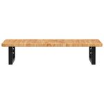 vidaXL Étagère de vasque murale acier et bois de chêne massif