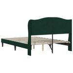 vidaXL Cadre de lit avec tête de lit Vert foncé 140 x 190 cm Velours
