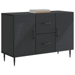vidaXL Buffet avec tiroir Noir 89 x 34 5 x 60 cm Bois d'ingénierie