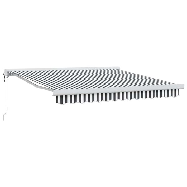 vidaXL Auvent rétractable anthracite/blanc 3x2 5 m tissu et aluminium