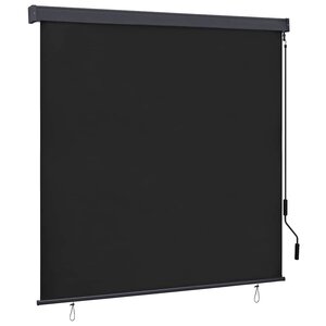 vidaXL Store Roulant Extérieur Rayé Anthracite 180 x 250 cm tissu