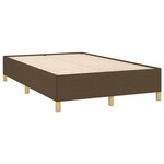 vidaXL Sommier à lattes de lit matelas et LED marron foncé 120x190 cm