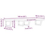 vidaXL Étagère de vasque murale acier et bois massif d'acacia