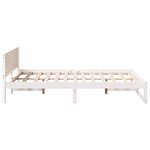 vidaXL Cadre de lit Blanc 120 x 200 cm Bois de pin massif