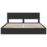 vidaXL Lit de Rangement Noir 200 x 200 cm Bois d'ingénierie