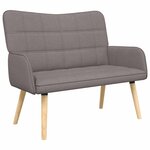 vidaXL Sofa 2 places Taupe 115 x 61 x 87 cm Tissu
