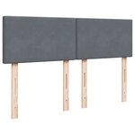vidaXL Sommier à lattes de lit et matelas Gris foncé 140x190cm Velours