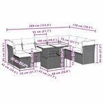 vidaXL Salon de jardin 9 Pièces avec coussins gris clair résine tressée