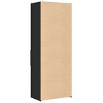 vidaXL Buffet haut noir 70x42 5x185 cm bois d'ingénierie