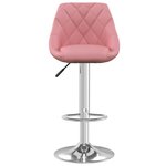 vidaXL Tabouret de bar Rose Velours