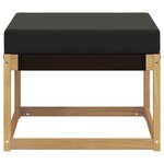 vidaXL Pouf d'Extérieur Bois d'acacia massif et tissu Textilène Blanc