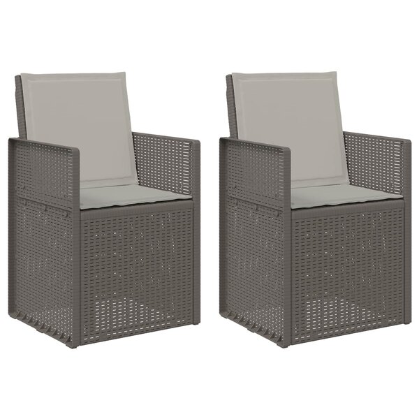 vidaXL Chaises de jardin salle à manger 2 Pièces Gris clair PP
