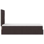 vidaXL Lit ottoman avec matelas marron foncé 90x200 cm tissu