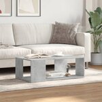 vidaXL Table basse gris béton 89 5x48x30 cm bois d'ingénierie