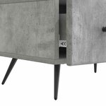vidaXL Meuble TV Gris béton 147 x 34 5 x 30 cm Bois d'ingénierie