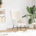 vidaXL Fauteuil relaxant Crème 61 x 78 x 98 cm tissu