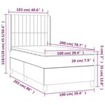 vidaXL Sommier à lattes de lit matelas et LED Gris clair 100x200 cm