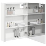 vidaXL Armoire Miroir de Salle de Bain Blanc 53 5 x 15 5 x 70 cm
